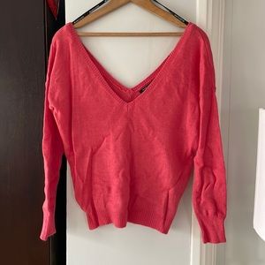 Deep V Marciano Coral Sweater